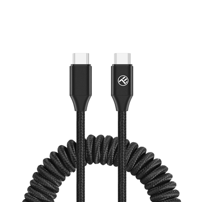 Attēls no Tellur Extendable USB-C to USB-C Cable PD60W up to 1.8m Black