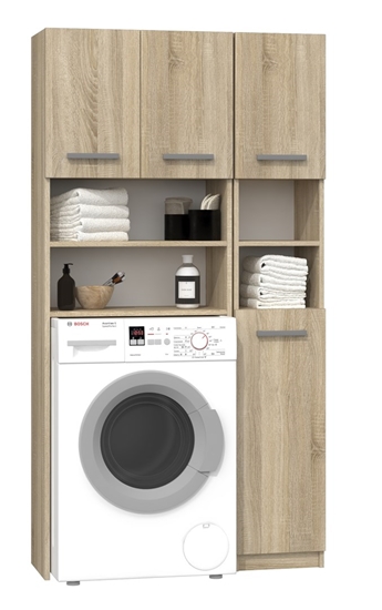 Picture of Topeshop ZESTAW MARPOL SON bathroom storage cabinet Oak