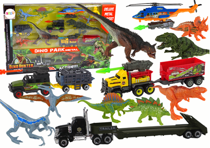 Изображение Transporto priemonių rinkinys - dinozaurai