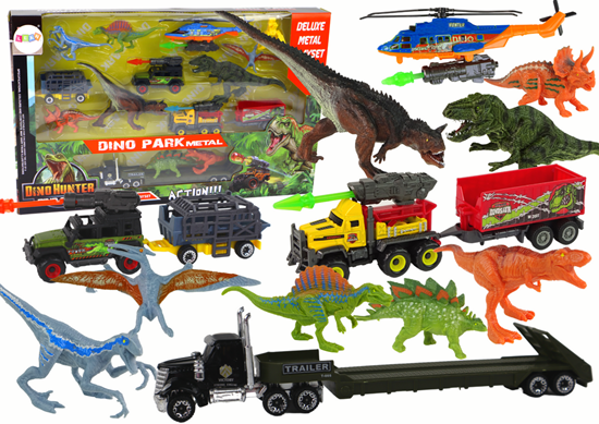 Изображение Transporto priemonių rinkinys - dinozaurai