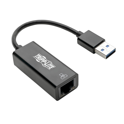 Picture of Tripp Lite U336-000-R USB 3.0 to Gigabit Ethernet NIC Network Adapter - 10/100/1000 Mbps, Black