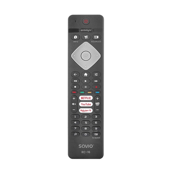 Изображение Tv Pults Savio Philips Universal Remote Control RC-16