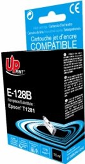 Изображение UPrint Epson T1281 Inkjet Cartridge Melns 10ml