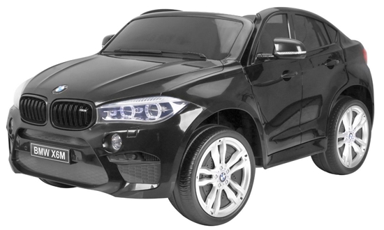 Picture of Vaikiškas dvivietis elektromobilis BMW X6M XXL, juodas lakuotas