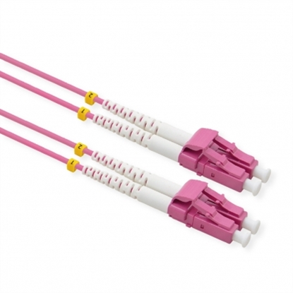 Picture of VALUE  FO Jumper Cable 50/125µm OM4, LC/LC, Low-Loss-Connector, violet, 1 m