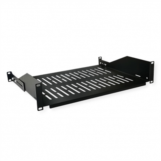 Picture of VALUE 19"-Fixed Shelf, 485 x 350mm, 2U, max. 25kg, black