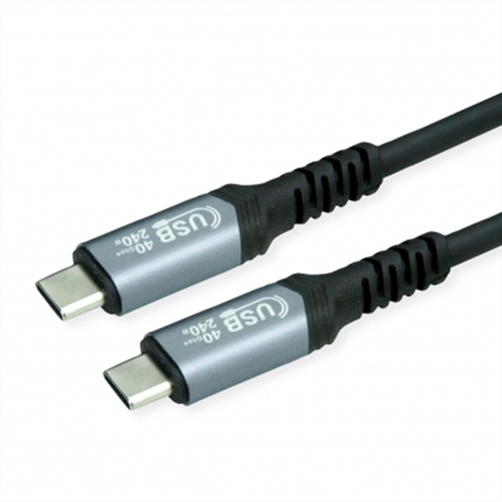 Picture of VALUE Cable USB4 Gen3x2, with Emark, C–C, M/M, 240W, black, 0.5 m