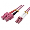 Picture of VALUE Fibre Optic Jumper Cable, 50/125µm, LC/SC, OM4, violet, 2 m