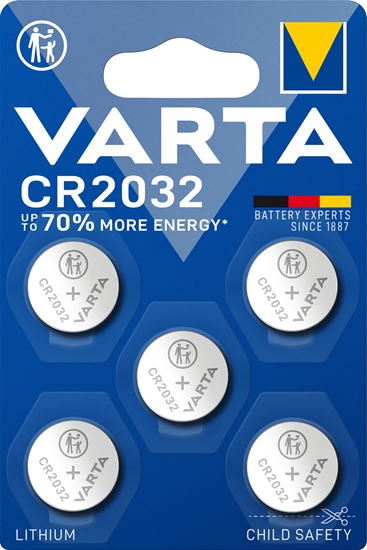 Изображение 1x5 Varta electronic CR 2032 Lith. Coin Battery 06032 101 415