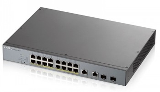 Изображение ZYXEL GS1350-18HP, 18 PORT MANAGED CCTV POE SWITCH, LONG RANGE, 250W (1 YEAR NCC PRO PACK LICENSE BUNDLED)