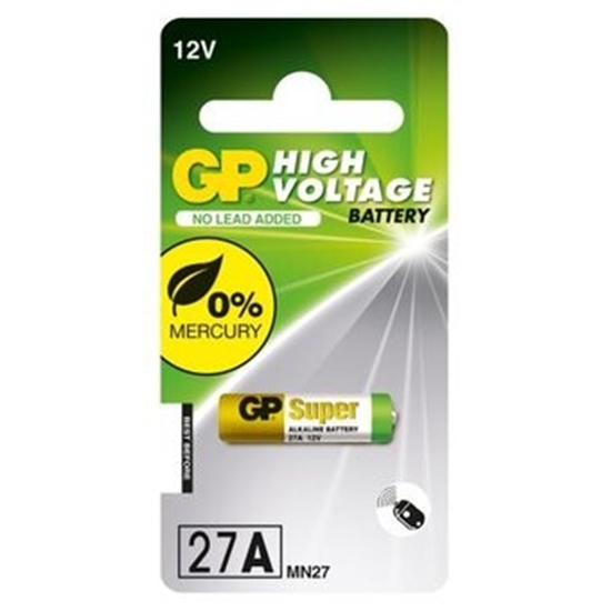 Picture of 27A baterijas 12V GP Alkaline GP 27A MN27 L828 27AF-U5  1 gb.