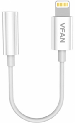 Изображение Adapter USB Vipfan Kabel Vipfan L07 Lightning do mini jack 3.5mm AUX, 10cm (biały)