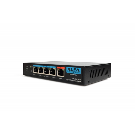 Picture of Alfa 4-Port Gigabit PoE Switch 60W