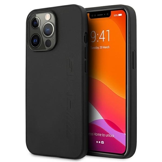 Picture of AMG AMHCP13XDOLBK Leather Back Case For Apple iPhone 13 Pro Max Black