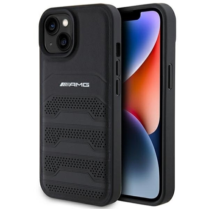 Picture of AMG Leather Debossed Lines Back Case for Apple iPhone 15