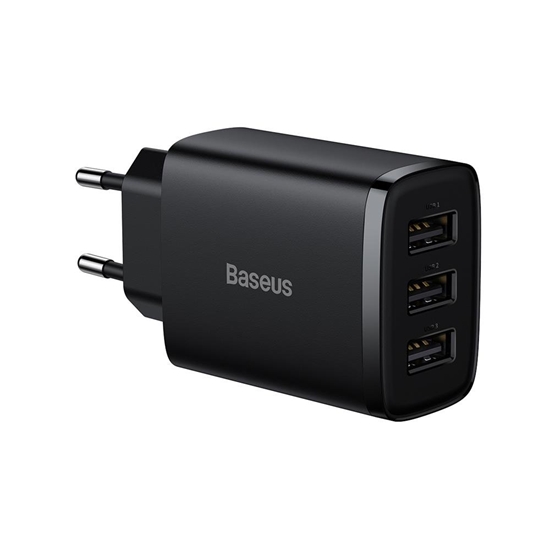 Picture of Baseus Compact Wall Charger 3 x USB / 17w