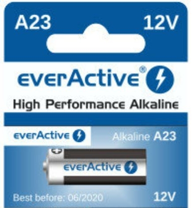 Изображение BAT23.eA5; 23A baterijas 12V everActive Alkaline MN21/LR23A iepakojumā 1 gb.