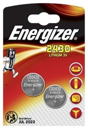Изображение BAT2430.E2; CR2430 baterijas 3V Energizer litija 2430 iepakojumā 2 gb.