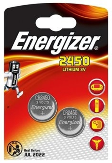 Picture of BAT2450.E2; CR2450 baterijas 3V Energizer litija 2450 iepakojumā 2 gb.