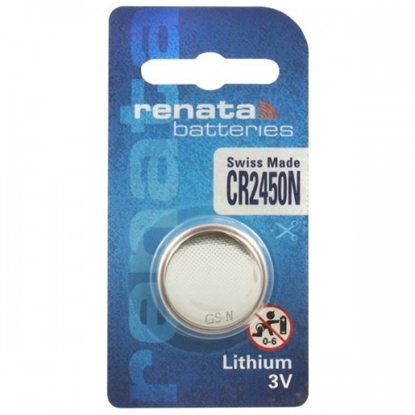 Изображение BAT2450N.RN1; CR2450N baterija 3V Renata litija iepakojumā 1 gb.