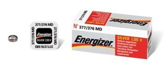 Picture of BAT377.E1; 377/376 baterijas 1.55V Energizer sudraba-oksīda SR626 iepakojumā 1 gb.