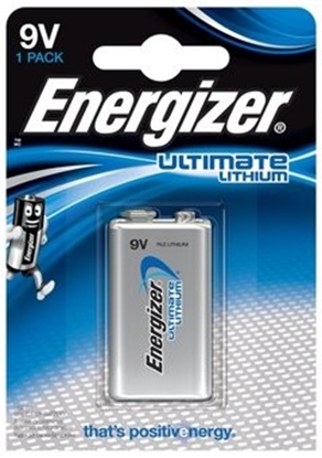 Attēls no BAT9.EUL1; 6F22 L522 baterijas 9V Energizer Ultimate Lithium litija LA522 iepakojumā 1 gb.