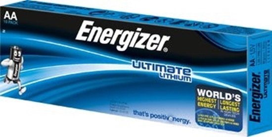 Picture of BATAA.EUL10; R6/AA baterijas 1.5V Energizer Ultimate Lithium litija L91 iepakojumā 10 gb.