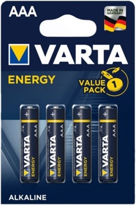 Attēls no BATAAA.ALK.VE4; LR03/AAA baterijas Varta Energy Alkaline MN2400/4103 iepakojumā 4 gb.