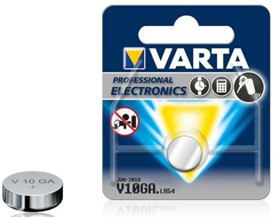 Изображение BATG10.V1; G10 baterijas Varta Alkaline LR54/189/4274 iepakojumā 1 gb.