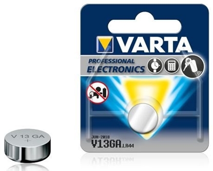 Attēls no BATG13.V1; G13 baterijas Varta Alkaline LR44/A76/4276 iepakojumā 1 gb.