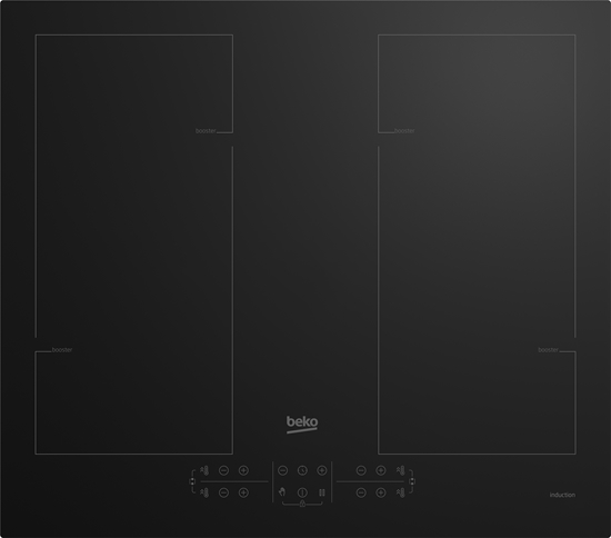 Picture of Beko HII64205F2MT hob Black Built-in 60 cm Zone induction hob 4 zone(s)