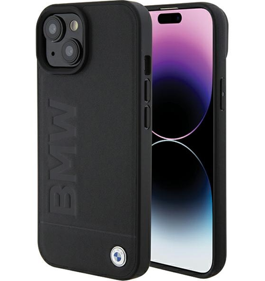 Изображение BMW Leather Hot Stamp Case for Apple iPhone 15 Plus