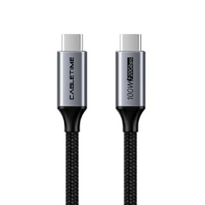 Изображение Cable USB3.2, Type C - Type C, 20Gbps, 100W, 20V/ 5A, 4K/ 60HZ, 1m