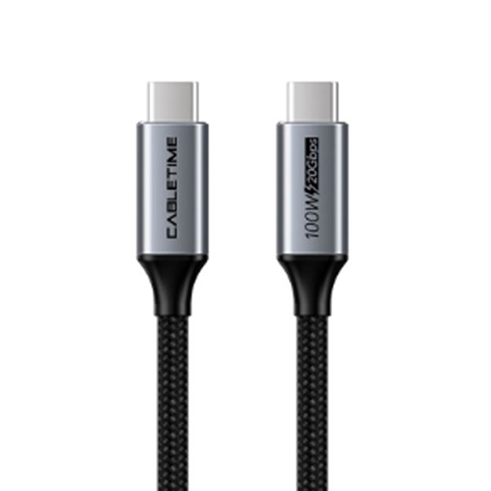 Изображение Cable USB3.2, Type C - Type C, 20Gbps, 100W, 20V/ 5A, 4K/ 60HZ, 1m