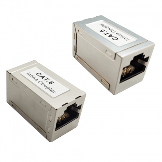 Picture of CAT6 CAT5E Ekranēts inline savienotājs-adapteris | 2xRJ45 | STP | FTP