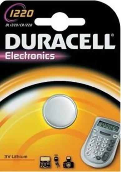 Изображение CR1220 baterijas 3V Duracell litija DL1220 iepakojumā 1 gb.