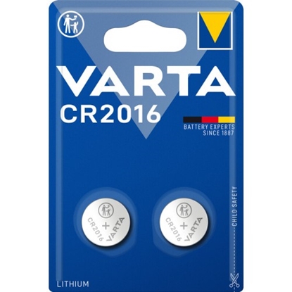 Изображение CR2016 baterijas Varta litija 6016 iepakojumā 2 gb.