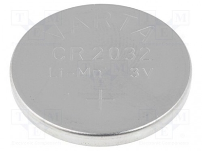 Picture of CR2032 baterijas 3V Varta litija 2032 (industrial 20gb.iepakojumā), cena par 1 bateriju