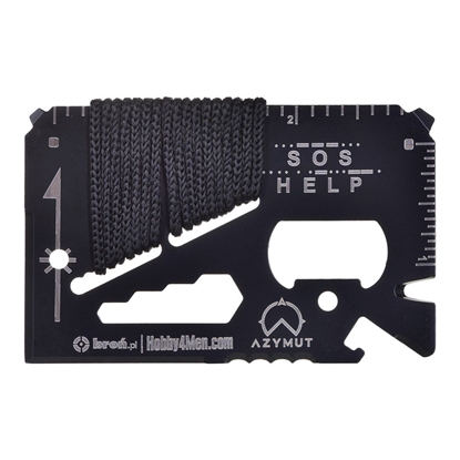 Attēls no Azymut Multitool AZYMUT TOOL CARD karta wielofunkcyjna - 13 narzędzi + etui, 85/53 mm (H-O200930TC)