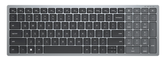 Picture of DELL KB740 keyboard RF Wireless + Bluetooth QWERTY US International Grey, Black