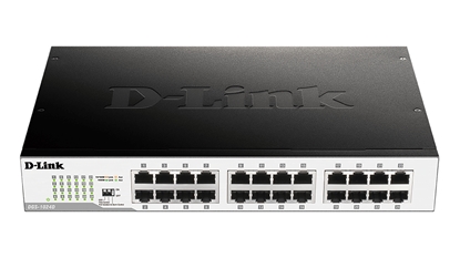 Attēls no D-Link DGS-1024D network switch Unmanaged Gigabit Ethernet (10/100/1000) 1U Black, Silver