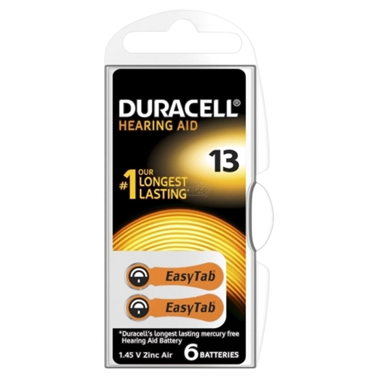 Picture of Duracell Zinc Air Hearing Aid 13 1.4V (6 gab.)