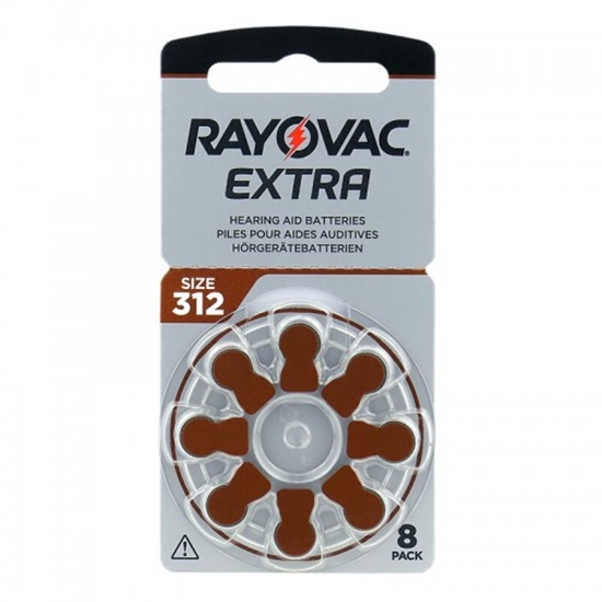 Изображение Dzirdes aparāta baterija | izmērs 312 | 1.45V Rayovac Extra Advanced Zn-Air PR41 iepakojumā 8 gb.