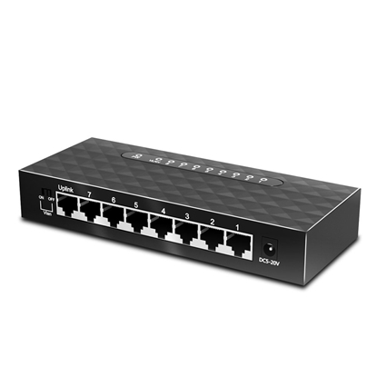 Attēls no EDUP EP-SG7810 Network Switch 8 port 10/100/1000mbps / RTL8370N / VLAN