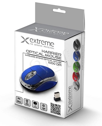 Attēls no Extreme XM105B Wireless Optical Mouse 3D  2.4 GHz 1000 DPI 3D - BLUE