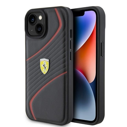 Изображение Ferrari Twist Metal Logo Back Case for Apple iPhone 15