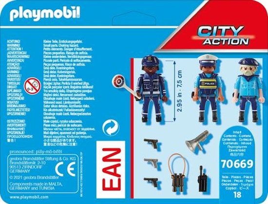 Изображение Playmobil Zestaw figurek: Policjanci (70669)