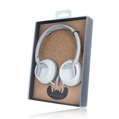 Attēls no Forever CM-400 Mustache Universal Headphones with Microphone White + Bag