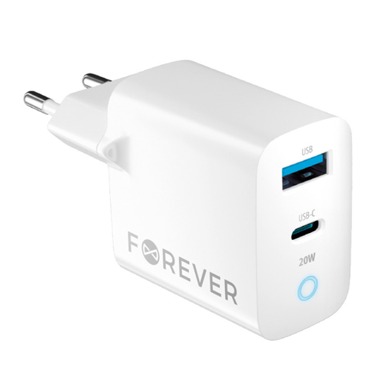 Picture of Forever TC-06 GaN Charger PD / QC / 1x USB-C / 1x USB / 20W