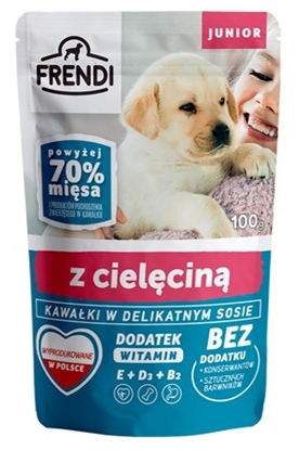 Attēls no FRENDI Junior Pieces in a delicate sauce with veal - Wet dog food - 100 g
